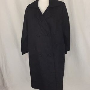 Vintage 60s Rain-Paka Traveler Black Coat size 12